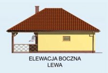 Elewacja projektu G122 garaż jednostanowiskowy z werandą - 3