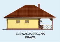 Elewacja projektu G122 garaż jednostanowiskowy z werandą - 4