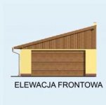 Elewacja projektu G125 garaż dwustanowiskowy z pomieszczeniem gospodarczym - 1