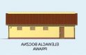 Projekt budynku gospodarczego G125 garaż dwustanowiskowy z pomieszczeniem gospodarczym - elewacja 4