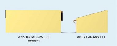 Elewacja projektu G128 garaż trzystanowiskowy - 2 - wersja lustrzana