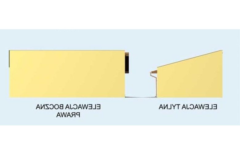 Projekt budynku gospodarczego G128 garaż trzystanowiskowy - elewacja 2
