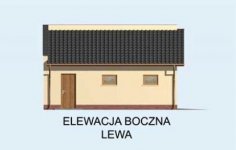 Elewacja projektu G129 garaż dwustanowiskowy z pomieszczeniem gospodarczym - 3