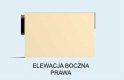 Projekt budynku gospodarczego G129 garaż dwustanowiskowy z pomieszczeniem gospodarczym - elewacja 4