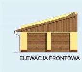 Elewacja projektu G132 garaź dwustanowiskowy z pomieszczeniem gospodarczym - 1