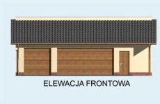 Elewacja projektu G158 garaż trzystanowiskowy - 1