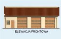 Projekt budynku gospodarczego G160 garaż trzystanowiskowy z pomieszczeniami gospodarczymi - elewacja 1