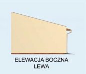 Elewacja projektu G160 garaż trzystanowiskowy z pomieszczeniami gospodarczymi - 3