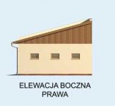 Elewacja projektu G160 garaż trzystanowiskowy z pomieszczeniami gospodarczymi - 4