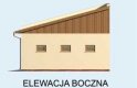 Projekt budynku gospodarczego G160 garaż trzystanowiskowy z pomieszczeniami gospodarczymi - elewacja 4