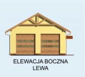 Elewacja projektu G162 garaż czterostanowiskowy z pomieszczeniami gospodarczymi - 3