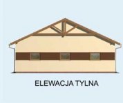 Elewacja projektu  G163 garaż czterostanowiskowy z pomieszczeniami gospodarczymi - 2