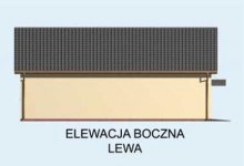 Elewacja projektu  G163 garaż czterostanowiskowy z pomieszczeniami gospodarczymi - 3