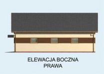 Elewacja projektu  G163 garaż czterostanowiskowy z pomieszczeniami gospodarczymi - 4