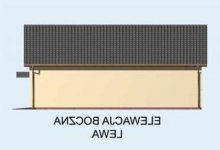 Elewacja projektu  G163 garaż czterostanowiskowy z pomieszczeniami gospodarczymi - 3 - wersja lustrzana