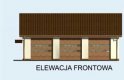 Projekt garażu G164 garaż trzystanowiskowy z pomieszczeniami gospodarczymi - elewacja 1