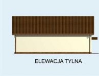 Elewacja projektu G164 garaż trzystanowiskowy z pomieszczeniami gospodarczymi - 2