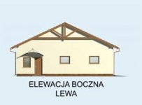 Elewacja projektu G164 garaż trzystanowiskowy z pomieszczeniami gospodarczymi - 3