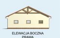 Projekt garażu G164 garaż trzystanowiskowy z pomieszczeniami gospodarczymi - elewacja 4