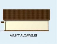 Elewacja projektu G164 garaż trzystanowiskowy z pomieszczeniami gospodarczymi - 2 - wersja lustrzana