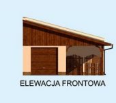 Elewacja projektu G169 z wiatą i pomieszczeniem gospodarczym - 1