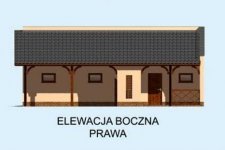 Elewacja projektu G169 z wiatą i pomieszczeniem gospodarczym - 4