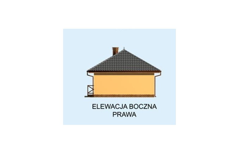 Projekt budynku gospodarczego G186 projekt z wędzarnią - elewacja 4