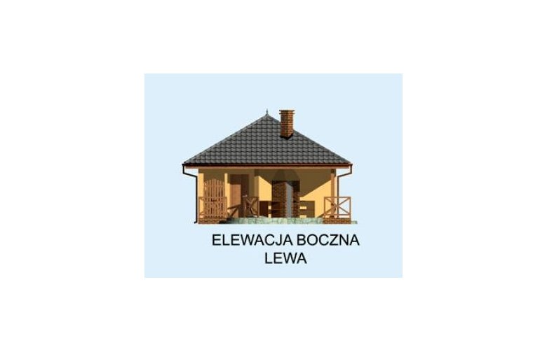 Projekt budynku gospodarczego G187 projekt z wędzarnią  - elewacja 3