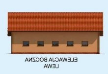 Elewacja projektu G226 garaż trzystanowiskowy z pomieszczeniami gospodarczymi - 3 - wersja lustrzana