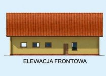 Elewacja projektu G231 garaż trzystanowiskowy z pomieszczeniami gospodarczymi - 1