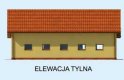 Projekt budynku gospodarczego G231 garaż trzystanowiskowy z pomieszczeniami gospodarczymi - elewacja 2