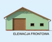 Elewacja projektu G232 garaż trzystanowiskowy z pomieszczeniem gospodarczym - 1