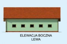 Elewacja projektu G232 garaż trzystanowiskowy z pomieszczeniem gospodarczym - 3