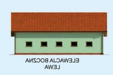 Elewacja projektu G232 garaż trzystanowiskowy z pomieszczeniem gospodarczym - 3 - wersja lustrzana