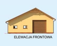 Elewacja projektu G234 garaż trzystanowiskowy - 1