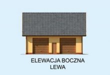 Elewacja projektu G234 garaż trzystanowiskowy - 3