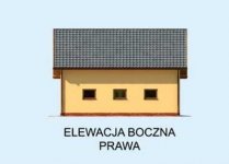 Elewacja projektu G234 garaż trzystanowiskowy - 4