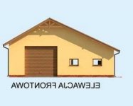 Elewacja projektu G234 garaż trzystanowiskowy - 1 - wersja lustrzana