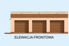 Elewacja projektu Budynek gospodarczy G5A trzystanowiskowy - 1