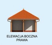 Elewacja projektu G239 garaż dwustanowiskowy z pomieszczeniem gospodarczym - 4