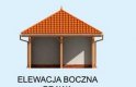 Projekt garażu G239 garaż dwustanowiskowy z pomieszczeniem gospodarczym - elewacja 4