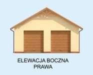 Elewacja projektu Budynek gospodarczy G243 garaż dwustanowiskowy - 4