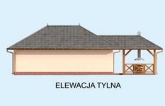 Elewacja projektu G247 garaż dwustanowiskowy z pomieszczeniami gospodarczymi i werandą - 2