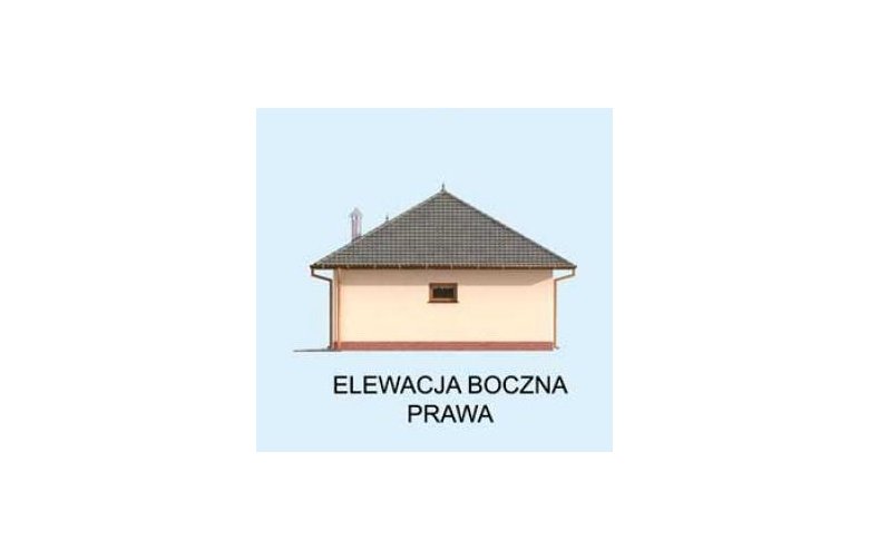 Projekt garażu G247 garaż dwustanowiskowy z pomieszczeniami gospodarczymi i werandą - elewacja 4