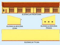 Elewacja projektu G271 sześciostanowiskowy z pomieszczeniami gospodarczymi - 1