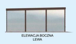 Elewacja projektu GB2 garaż blaszany jednostanowiskowy - 3