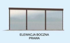 Elewacja projektu GB2 garaż blaszany jednostanowiskowy - 4