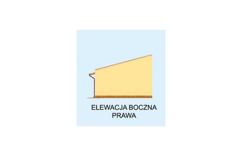 Projekt budynku gospodarczego G268 garaż czterostanowiskowy z pomieszczeniem gospodarczym - elewacja 4