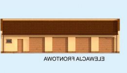 Elewacja projektu G268 garaż czterostanowiskowy z pomieszczeniem gospodarczym - 1 - wersja lustrzana