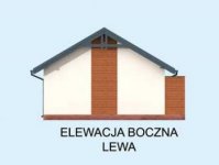 Elewacja projektu G285 garaż jednostanowiskowy z pomieszczeniem gospodarczym i werandą - 3